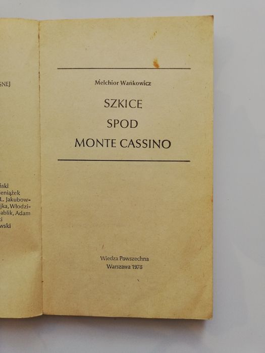 Szkice spod Monte Cassino Melchior Wańkowicz