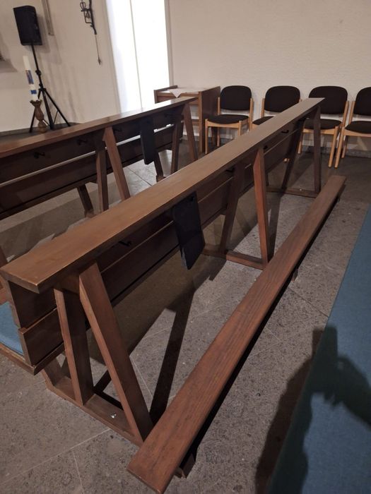 Solidne ławki drewniane, drewno lite ławka duża ilość  do koscioła do