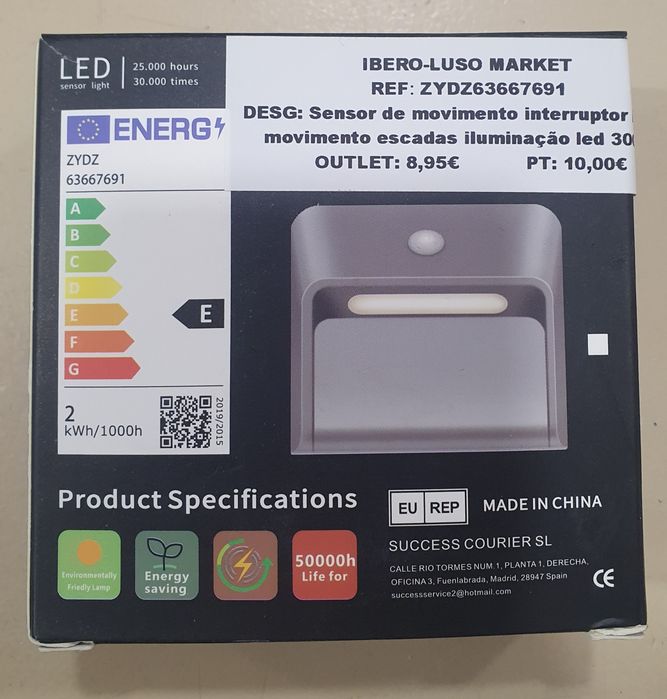 Luz de presença led 3000K com sensor de movimento ,magnético