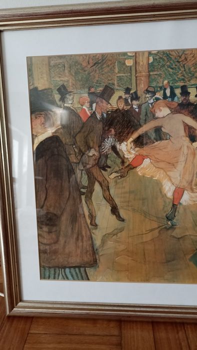 Quadro estampa Toulouse -Lautrec emoldurado