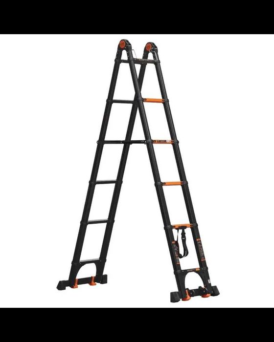 ТОП Драбина телескопічна багатофункціональна  BAFEN 7 сходинок 2,9+2,9