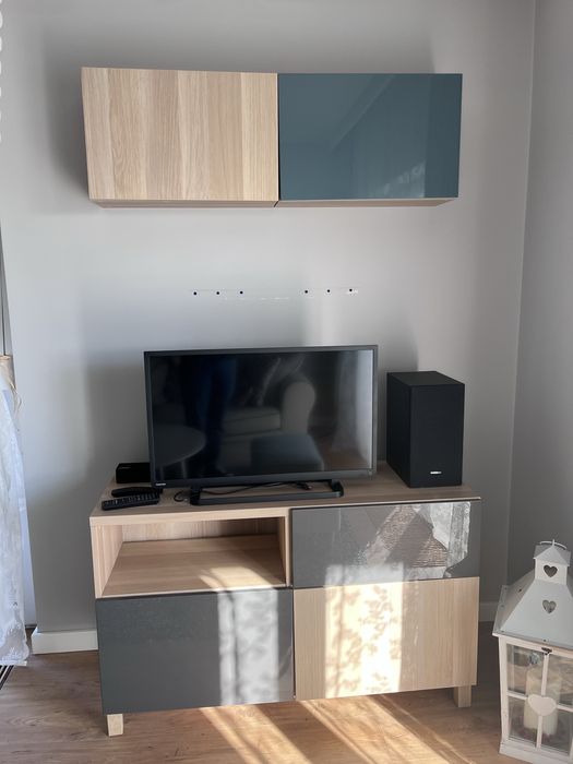 Ikea Besta szafka pod tv i nad tv