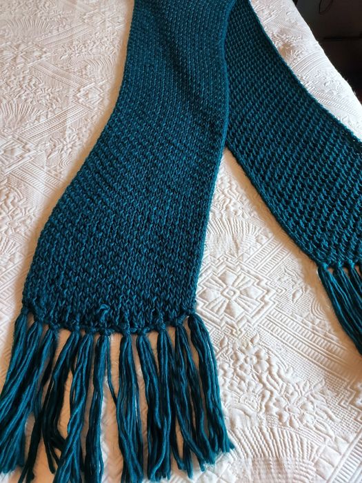 Cachecol verde quentinho