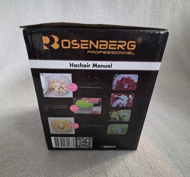 Rosenberg Ręczny Rozdrabniacz do Warzyw czerwony pojemnik 400 ml blender