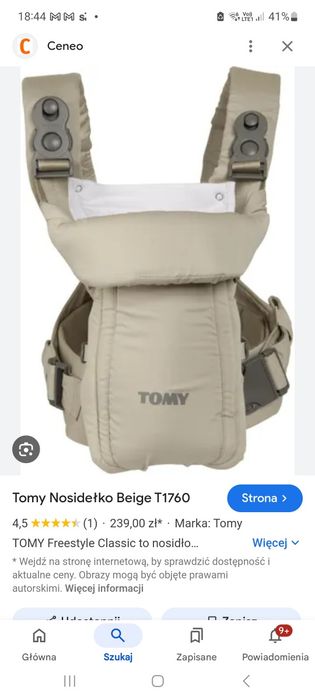 Nosidełko dla dziecka, niemowlaka Tomy