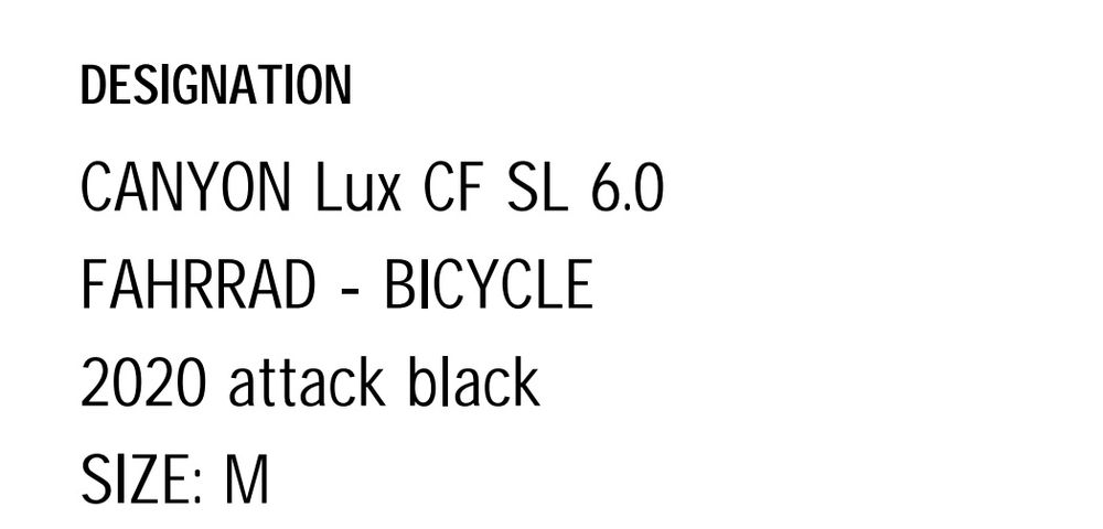 Canyon Lux CF6.0 carbon