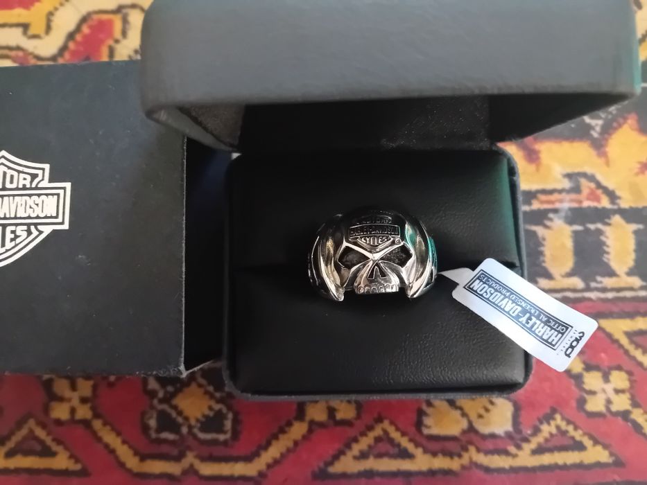 Sygnet harley davidson skull