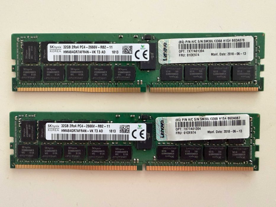 Pamięć RAM HYNIX 32GB 2Rx4 PC4-2666V-RB2-11, model HMA84GR7AFR4N-VK T3 AD 1813
