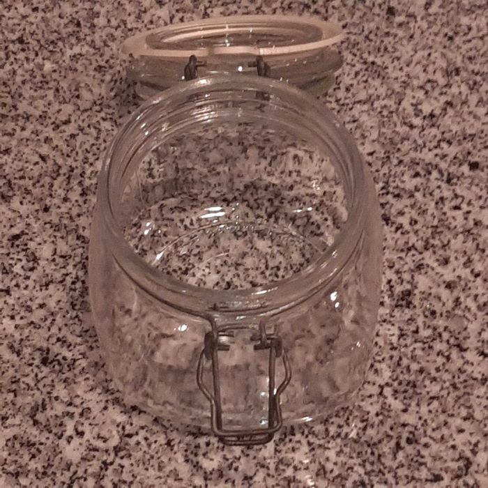 Frasco Vidro Hermético Transparente 0.5L