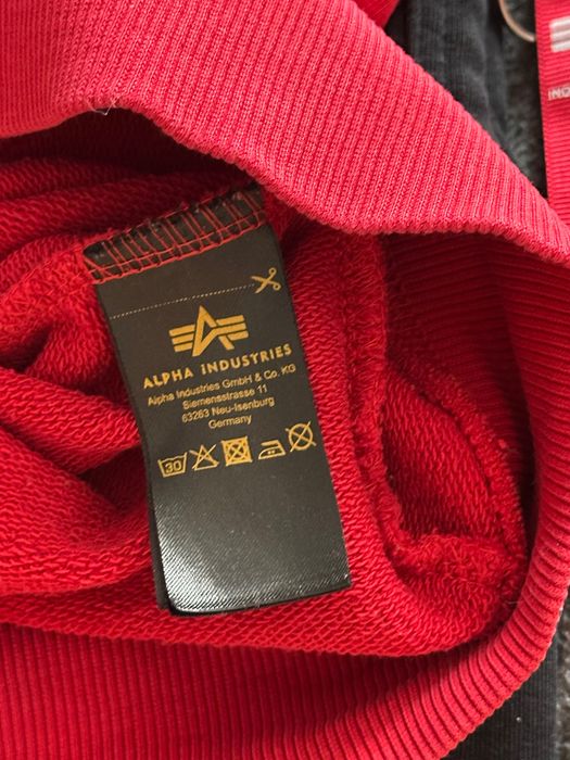 Alpha Industries, Bluza Mission Hoody, speed red rozmiar M