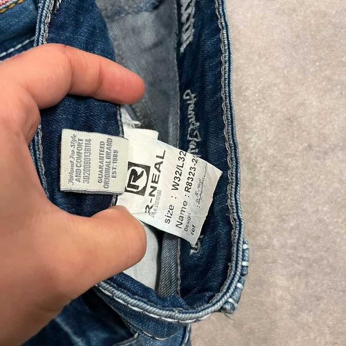Vintage Spodnie Jeansy Y2K Denim Pants Haft Retro Rap 90s