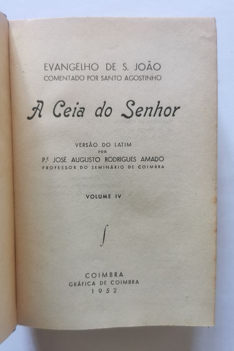 SANTO AGOSTINHO - Evangelho de S. João (comentado) - Coleção completa em 5 VOLUMES