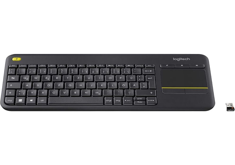 Klawiatura bezprzewodowa z touchpadem Logitech K400 Plus Black DE (920-007127)