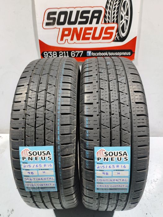 2 pneus semi novos 215-65R16 Continental - Oferta da Entrega