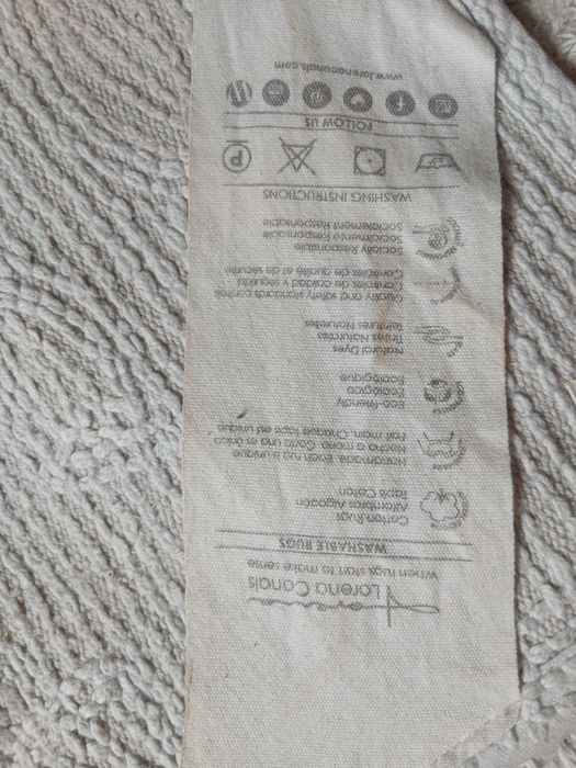 Tapete Lorena Canais (feito à mão, tecidos/tintas naturais)