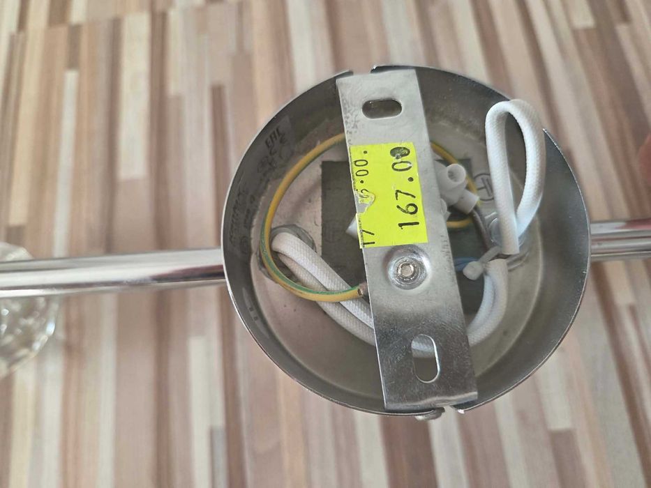 Srebrna lampa sufitowa + kinkiet