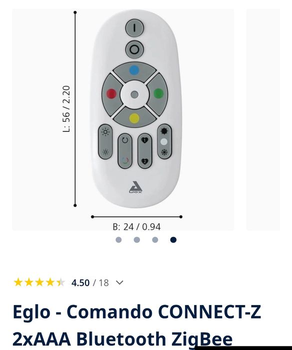 Eglo - Comando CONNECT-Z 2xAAA Bluetooth ZigBee
