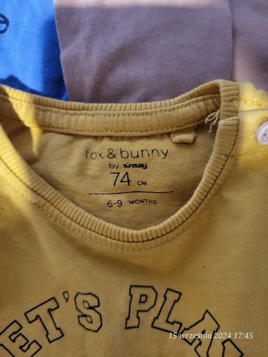 Bluzki na długi rękaw dla chłopczyka 74cm