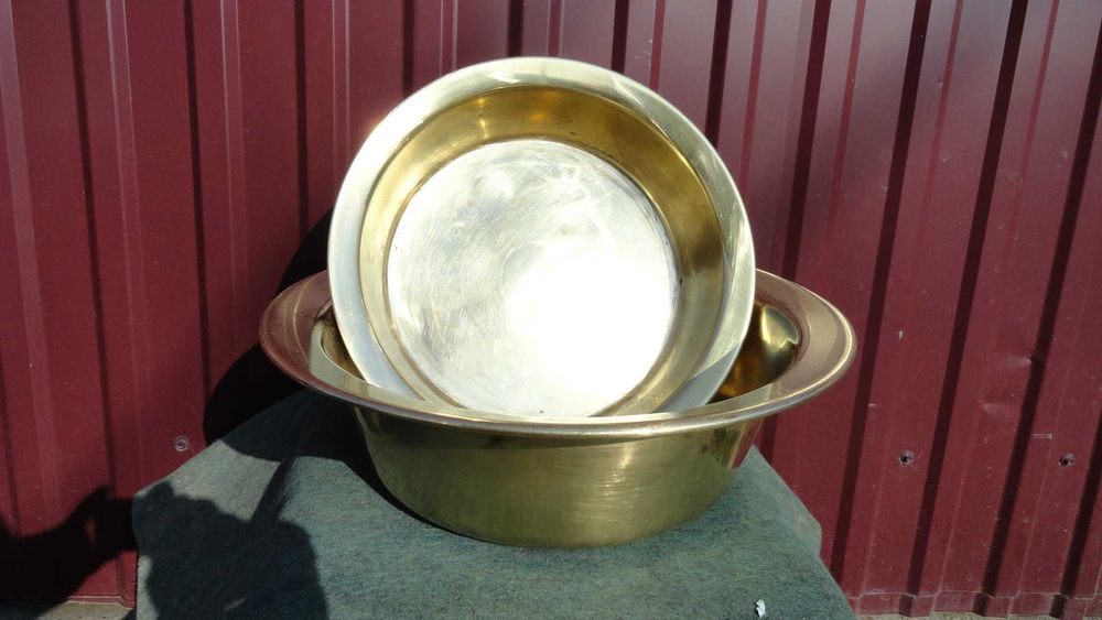 Тазик латунь СССР на 5 л. и на 10 литров полированные