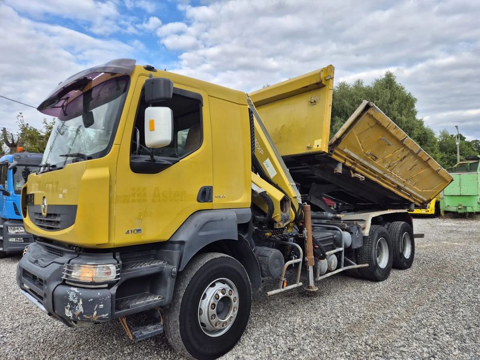 Renault Kerax 410 6x4 Wywrotka Bordmatic HDS Fassi F230XP Radio + Tandem Zestaw Hydroburta  Man Mercedes-Benz Iveco Volvo Scania Daf