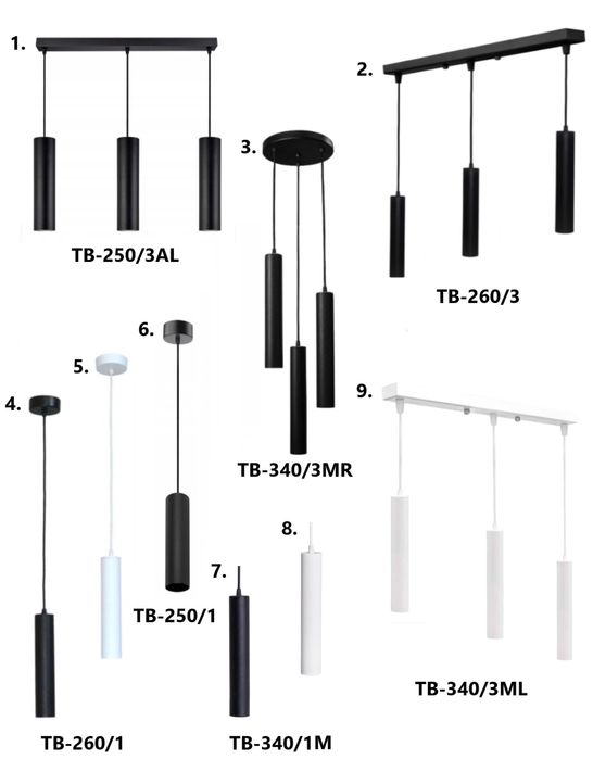 Світильники підвісні ТМ ГЕОТОН, ТУБУСИ