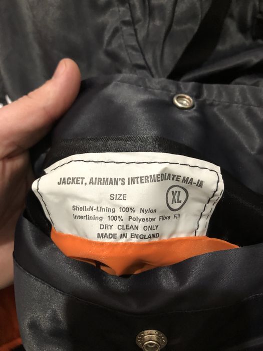 BOMBER (XL) MA-1A England Jacket Airman’s 100% Nylon мужской бомбер
