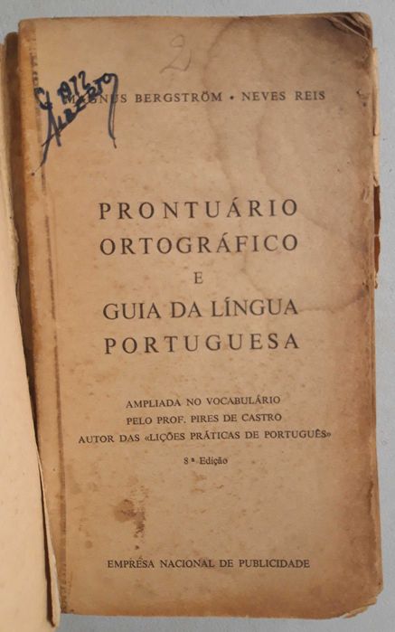 Livro PA-2 - Neves Reis e Magnus Bergstrom - Prontuário Ortográfico