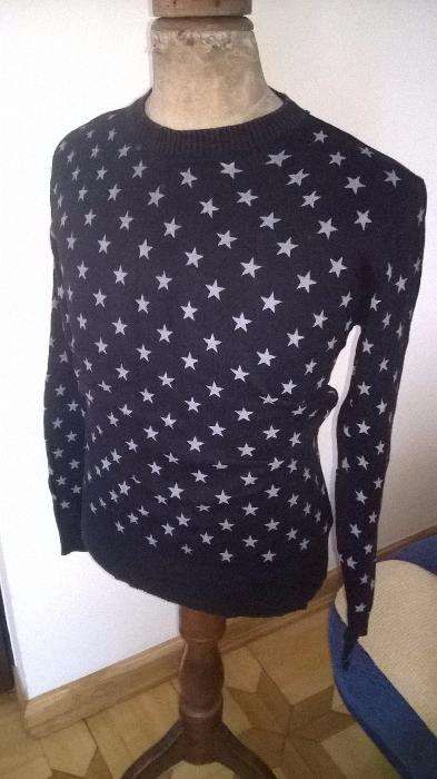 SWETER męski gwiazdki LD PDT M czarny