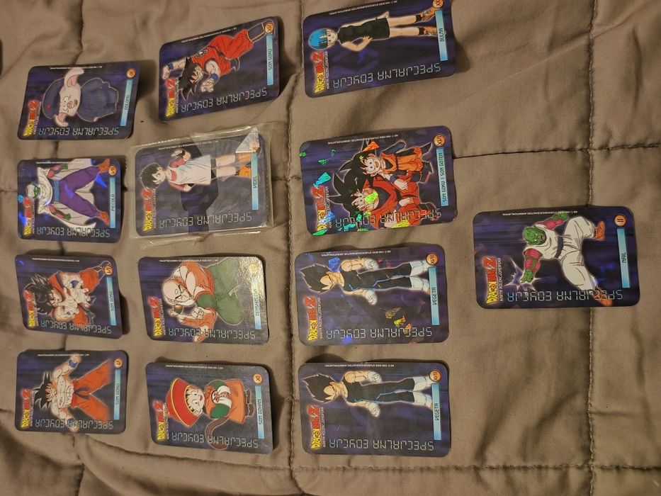 Potężny Zestaw 116 kart Dragon Ball Chio Chips - HOLOGRAMY / GT / FOLIE