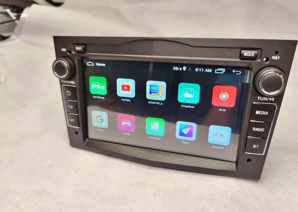 Rádio Android 14 com GPS Opel Astra, Vectra, Zafira, Corsa, Montana.