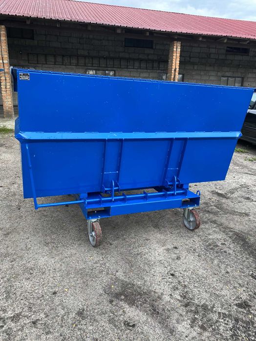 Kontener samowyładowczy 2 m3, mulda, koleba, pojemnik na odpady.