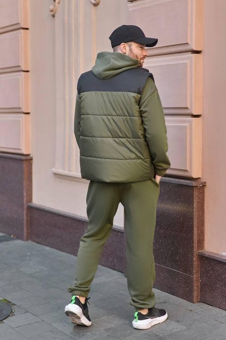 Чоловічий теплий спортивний костюм трійка батник+штани+жилетка тринити