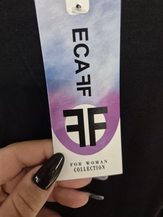 Nowy z metką T shirt Ecaff z tygrysem z cekinami super jakość rozm XL