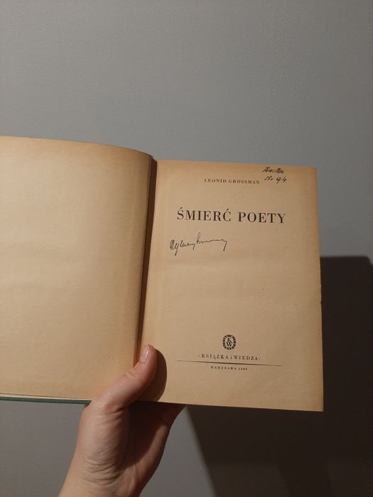 Leonid Grossman Śmierć poety