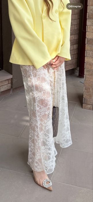 Мереживна спідниця біла