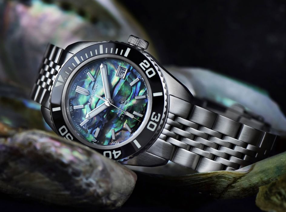 Чоловічий механічний годинник Aragon EVO NH35 44 мм Ceramic Sapphire 500 MТ