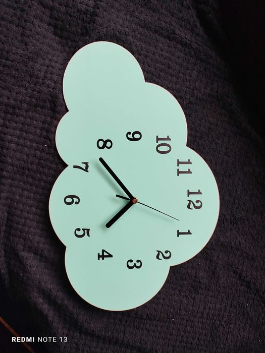 Zegar ścienny chmurka, zegar do pokoju dziecięcego