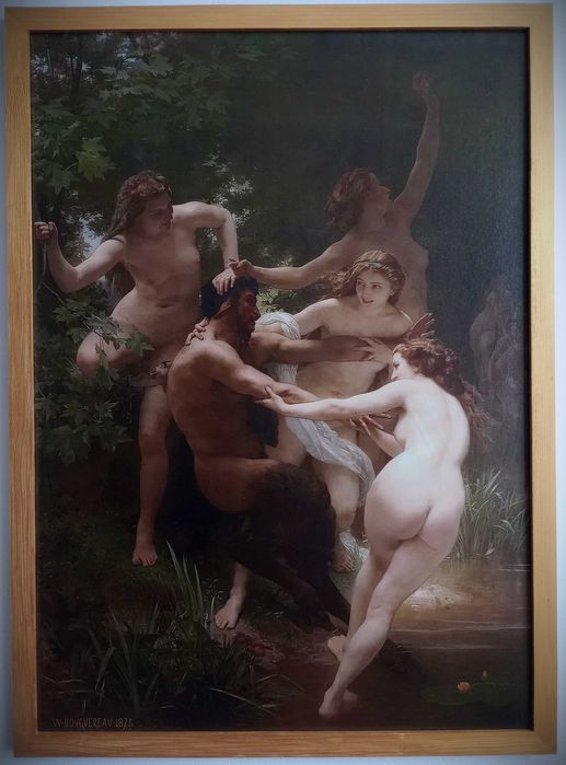 Obraz na płótnie - Nimfy i Satyr, William-Adolphe Bouguereaut, 50x70cm