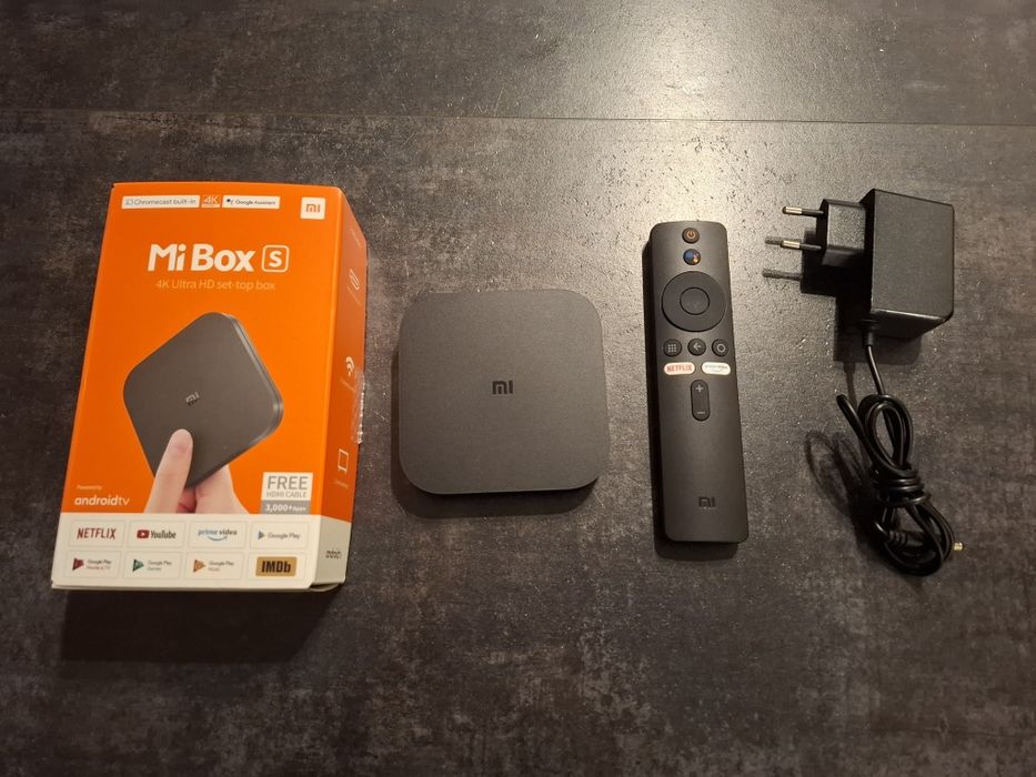 Xiaomi Mi Box S 4K | Android TV | Stan Bardzo Dobry | Komplet