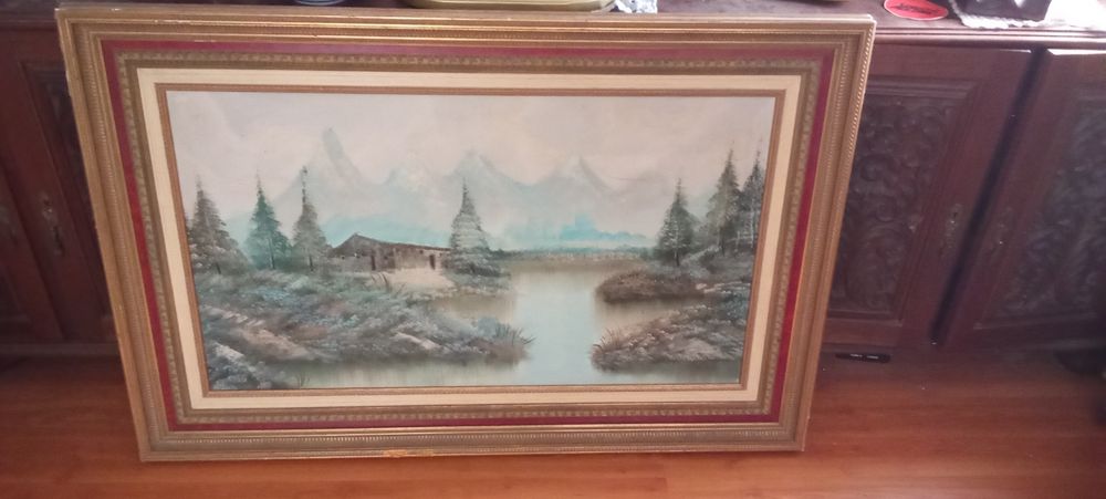 5 PINTURAS Autor Famoso Americano. Moldura Majestosa