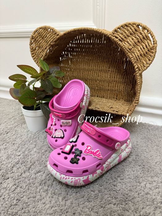 Дитячі крокс Сабо Crocs cutie Barbie Kids Pink Clog крокси на дівчинку