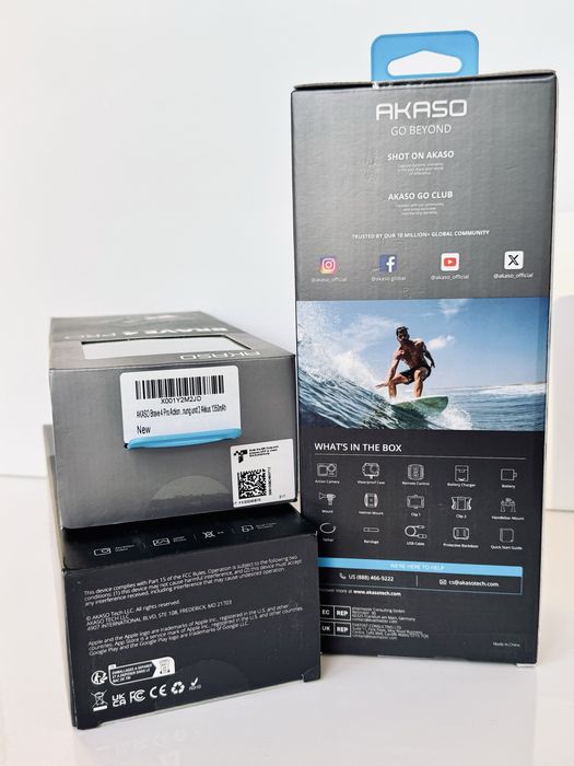 Екшн-Камера Відеокамера AKASO BRAVE 4 PRO 4K UHD 20МП 1350мАг