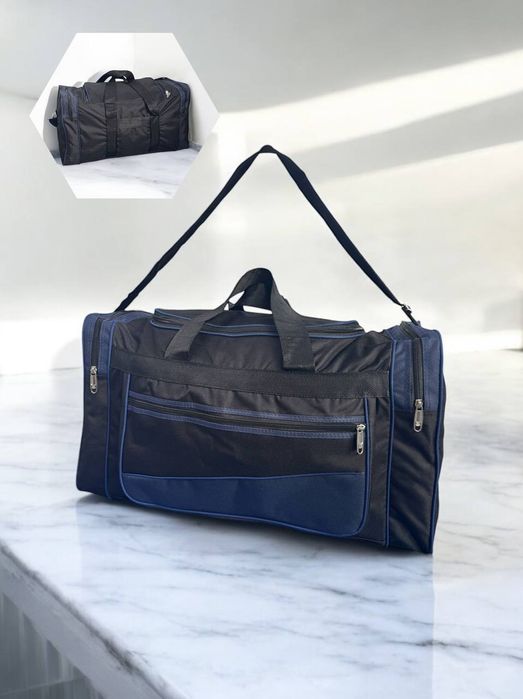 Велика, реально міцна,ВМІСТКА дорожня сумка 60 см зі щільної плащівки