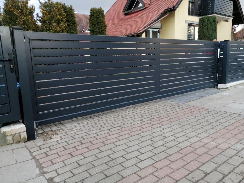 Brama przesuwna światło wjazdu ponad 6m plus furtką