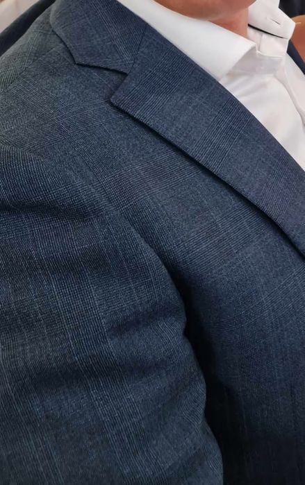 Garnitur męski ALBIONE włoski wełniany jak nowy tanio