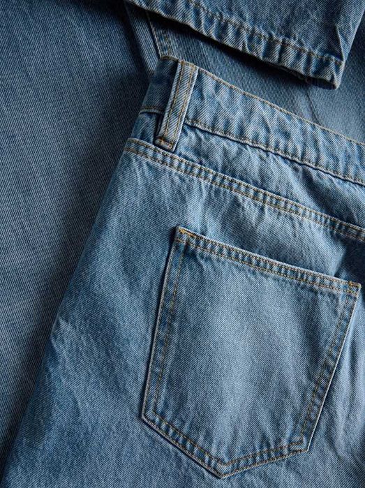 RESERVED Jeansy loose z efektem sprania rozm 34