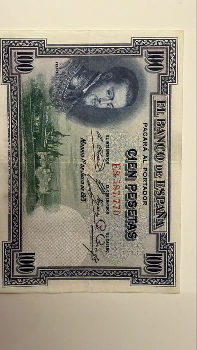 Nota Espanha 100 Pesetas de 1925