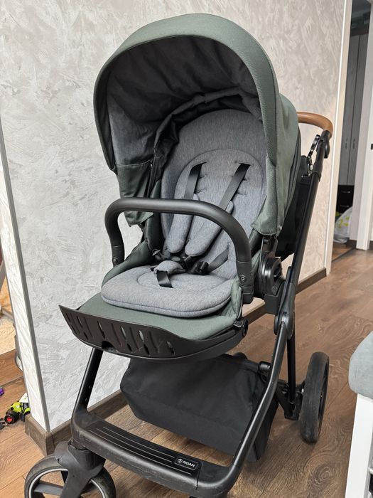 Коляска 2 в 1 Roan Ivi Boho Green хакі та  іграшка на люльку коляски