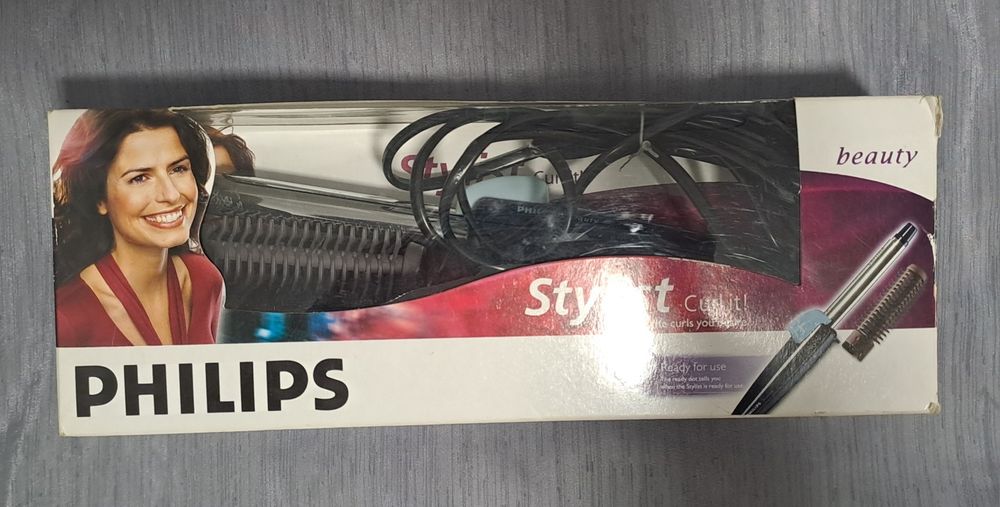 плойка Philips с насадкой-щеткой, щипці для завивання волосся