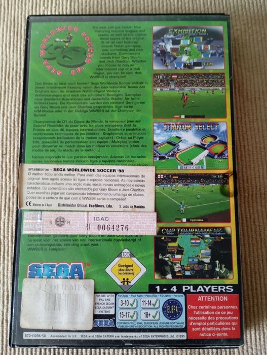 Sega Worldwide Soccer 98 Saturn